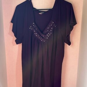 Perception women purple embellished top size 0x